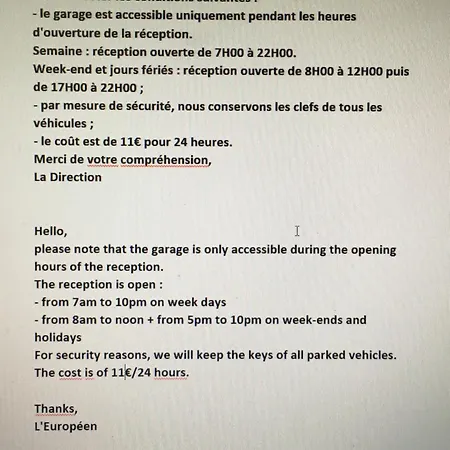 Cit'hotel Europeen 3* Angoulême